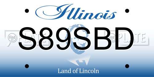 S89SBD Illinois License Plate