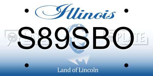 S89SBO Illinois License Plate