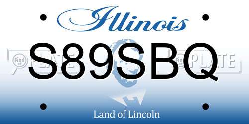 S89SBQ Illinois License Plate