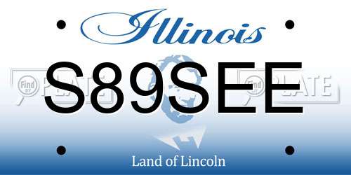 S89SEE Illinois License Plate