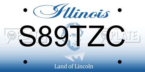 S89TZC Illinois License Plate