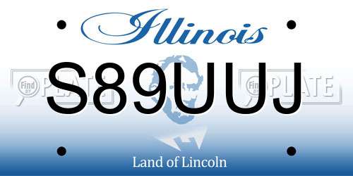 S89UUJ Illinois License Plate