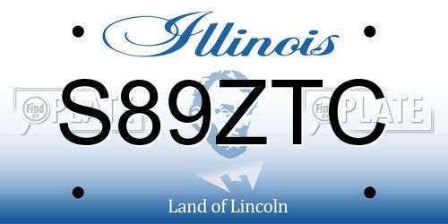S89ZTC Illinois License Plate