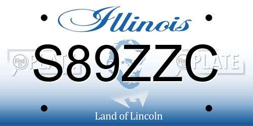 S89ZZC Illinois License Plate