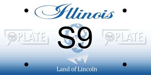 S9 Illinois License Plate