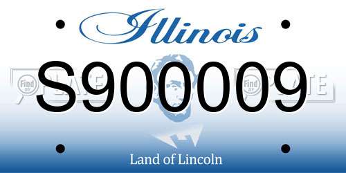 S900009 Illinois License Plate
