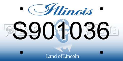 S901036 Illinois License Plate