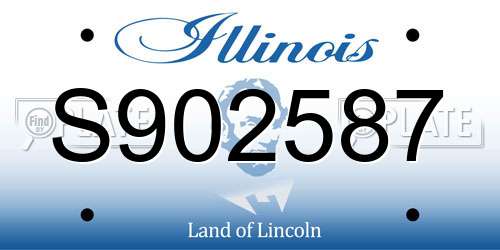 S902587 Illinois License Plate