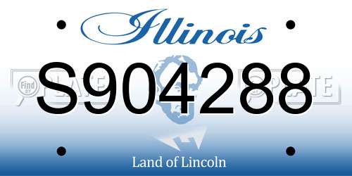 S904288 Illinois License Plate