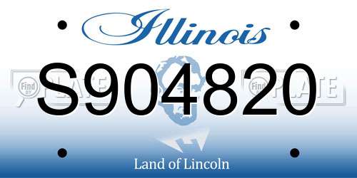 S904820 Illinois License Plate