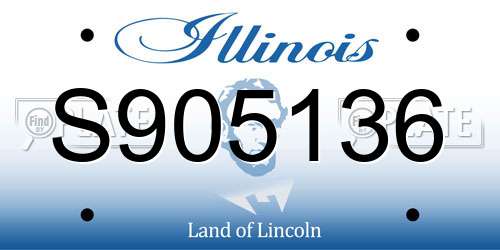 S905136 Illinois License Plate