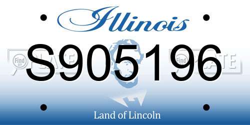 S905196 Illinois License Plate