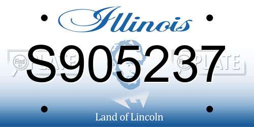 S905237 Illinois License Plate