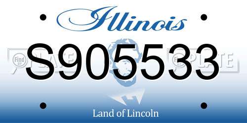 S905533 Illinois License Plate