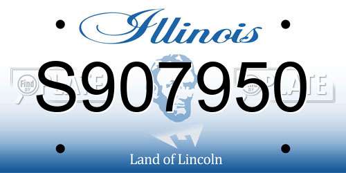 S907950 Illinois License Plate