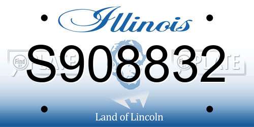 S908832 Illinois License Plate