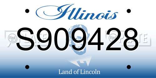 S909428 Illinois License Plate