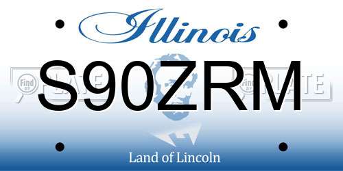 S90ZRM Illinois License Plate
