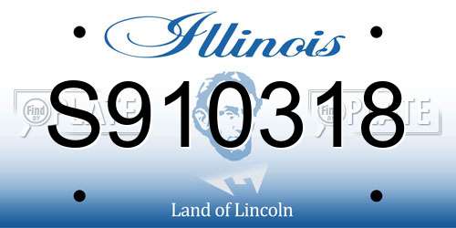 S910318 Illinois License Plate