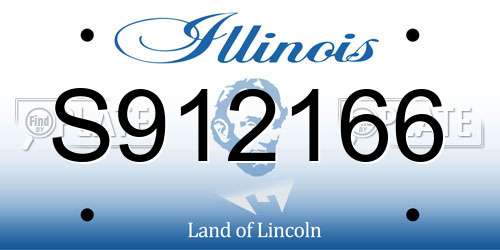 S912166 Illinois License Plate