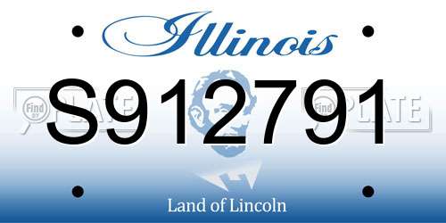 S912791 Illinois License Plate