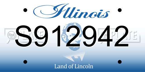 S912942 Illinois License Plate