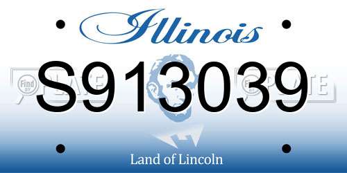 S913039 Illinois License Plate