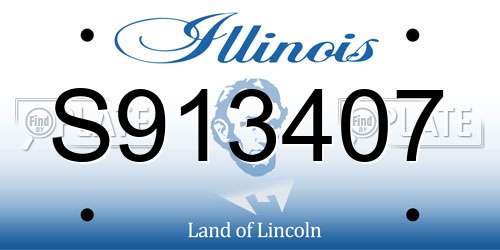 S913407 Illinois License Plate