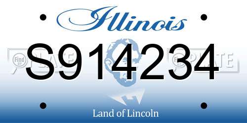 S914234 Illinois License Plate