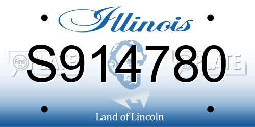 S914780 Illinois License Plate