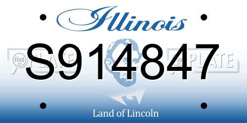 S914847 Illinois License Plate