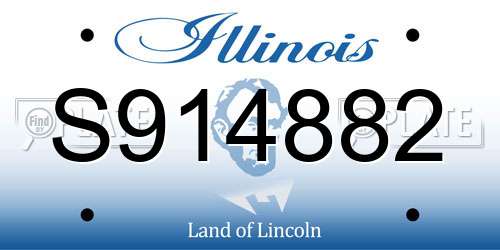 S914882 Illinois License Plate