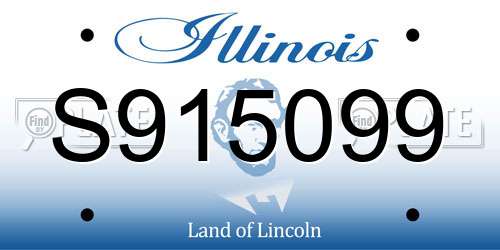 S915099 Illinois License Plate