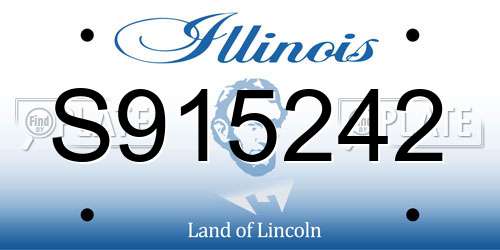 S915242 Illinois License Plate