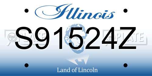 S91524Z Illinois License Plate