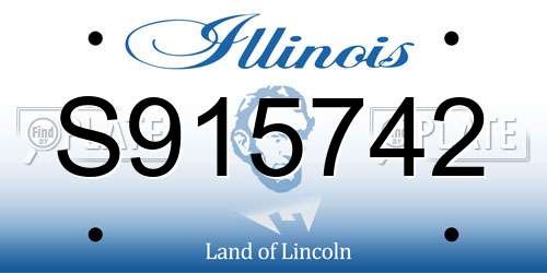 S915742 Illinois License Plate