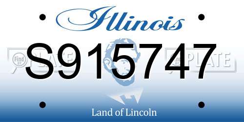 S915747 Illinois License Plate