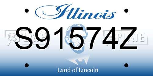 S91574Z Illinois License Plate