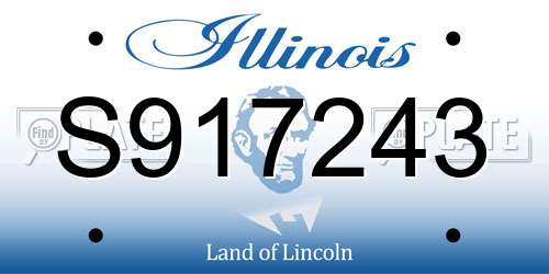 S917243 Illinois License Plate