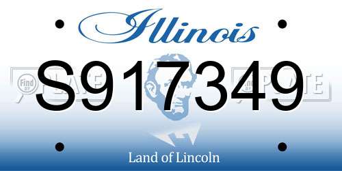 S917349 Illinois License Plate