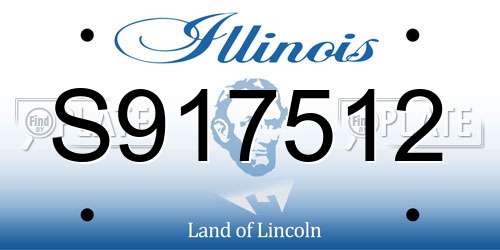 S917512 Illinois License Plate
