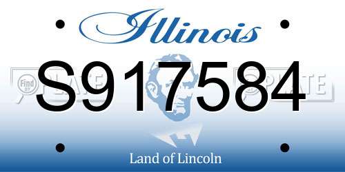 S917584 Illinois License Plate