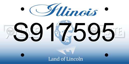 S917595 Illinois License Plate