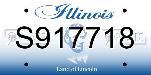 S917718 Illinois License Plate