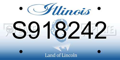 S918242 Illinois License Plate