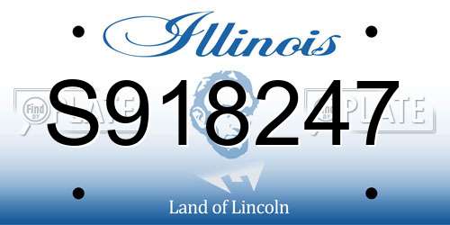 S918247 Illinois License Plate