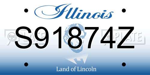 S91874Z Illinois License Plate