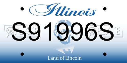 S91996S Illinois License Plate