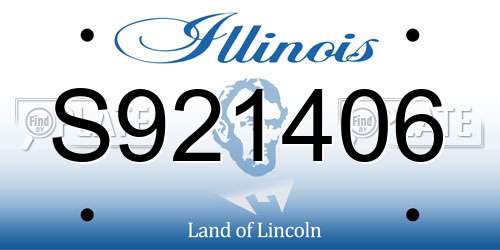S921406 Illinois License Plate
