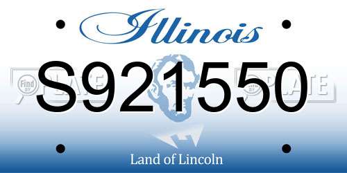 S921550 Illinois License Plate